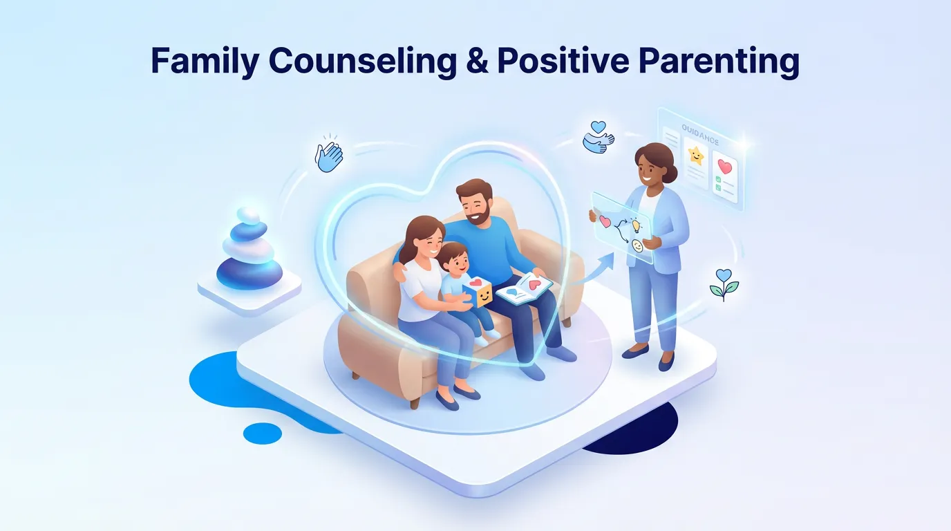 الإرشاد الأسري والتربية الإيجابية (Family Counseling & Positive Parenting)